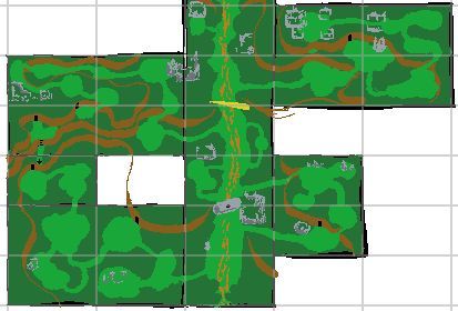 The planning map, with an overlaid grid of "screens".