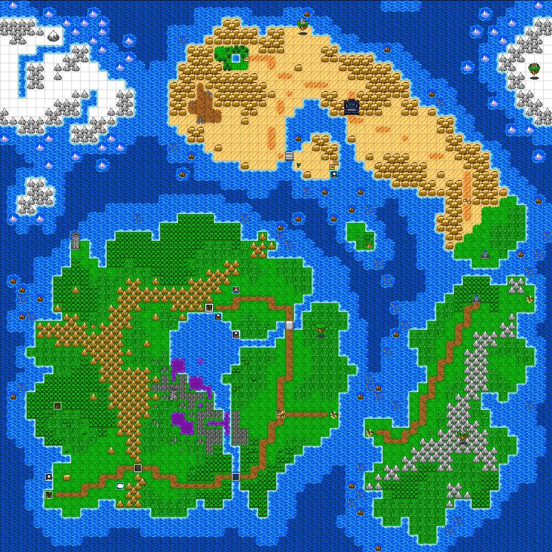 The SimpleQuest 2 overworld